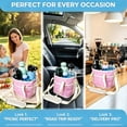 thumbnail image 4 of Insulated Drink Carrier Bag, Multiple Tumbler Carrier Caddy, Family Size 4 Compartment Drink Bag, Water Bottle Holder with Adjustable Strap, Drink Caddy Tote for Coffee, Travel, Outings, 4 of 6