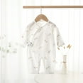 thumbnail image 2 of Bovxnpu Baby Girl Bodysuit, Infant Baby Cotton Bodysuits, Newborn Summer Thin Clothes Long Sleeved Air-conditioned Clothes Jumpsuit Crawling Clothes Clothes 1-3 Months, 2 of 3