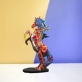 thumbnail image 4 of Estatuilla de 2 Piezas perfecl Oficina Tienda Escritorio Estatua Escultura Graffiti multicolor, 4 of 8