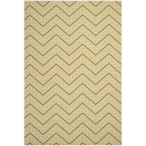 SAFAVIEH Outdoor HAM513AG Hampton Collection Green / Ivory Rug