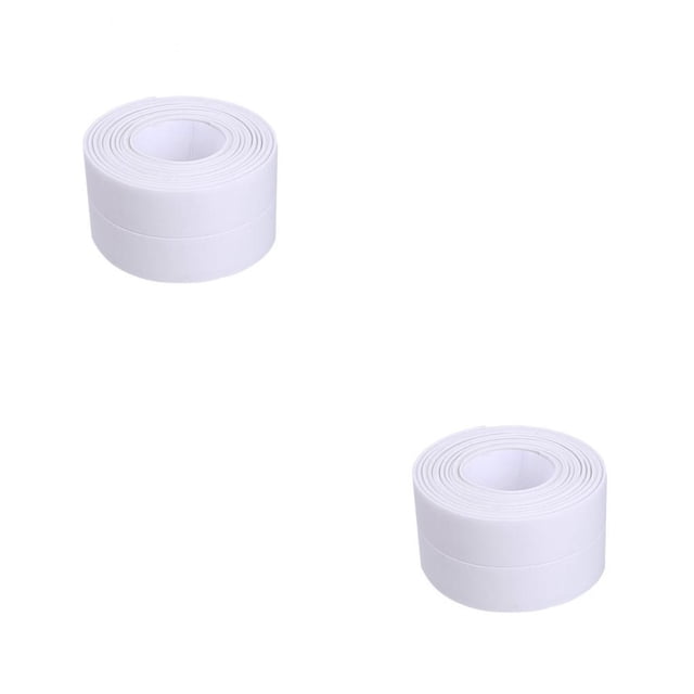 Inteprter Tiras de sellado Adhesivo de pared Cinta selladora antimoho Ventanas de esquina de inodoro 3.2 m * 3.8 cm blanco 2Conjunto