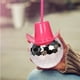 thumbnail image 4 of Vaso para bebidas de 500ml con popote, plata, paquete de 2, para fiestas de día festivo, fiestas de cumpleaños, bar, familia., 4 of 5