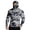 E_ Camouflage, variant on Men's Deep Blue Gradient Dot Camo Zip-Visor Hoodie, Slim Stretch Kangaroo Pouch Pullover, UPF Fabric for Tidal Surf Casting Multicolor M
