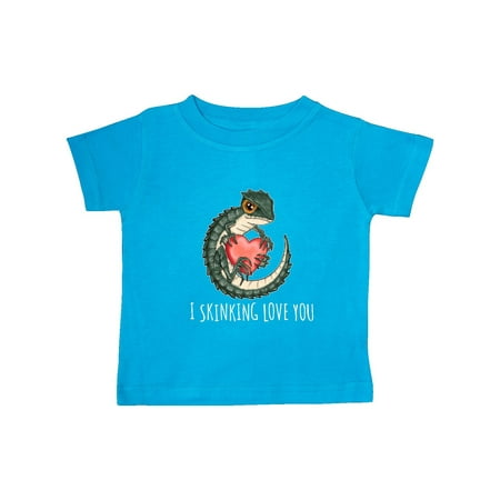 

Inktastic I Skinking Love You Cute Pun Crocodile Skink Lizard Gift Baby Boy or Baby Girl T-Shirt