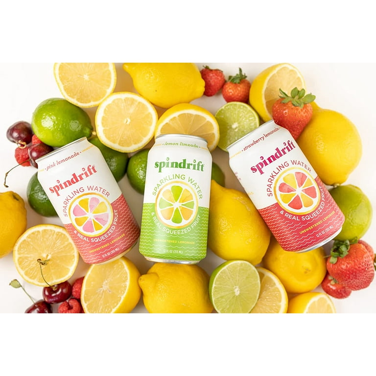 Spindrift Sparkling Lemonade Variety Pack, 3 Flavors, 12 Fl Oz