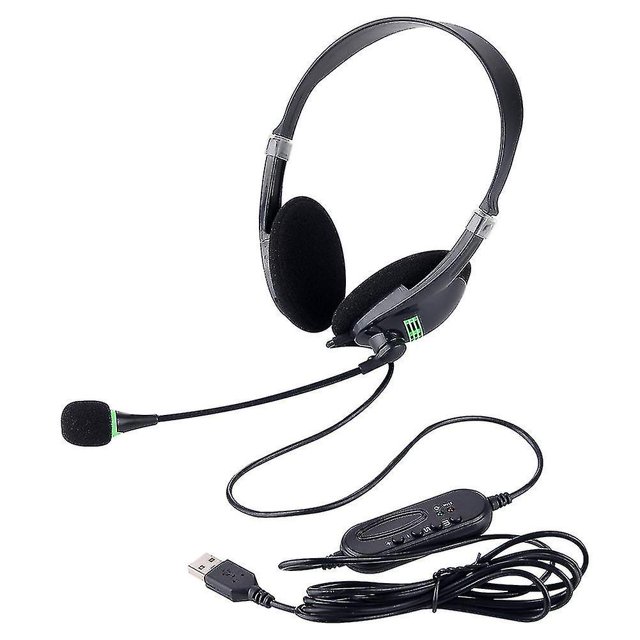 Auriculares USB para computadora con micrófono