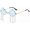 Blue, variant on Rimless Cute Sunglasses For Women Trendy Creative 90s Sunglasses Funny Cloud Shaped Disco Glasses