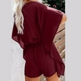 thumbnail image 6 of REALiKUN Womens Batwing Short Sleeve Rompers Summer Lightweight Flowy Baggy Shorts Jumpsuits Casual One Piece Beach Outfits, 6 of 7