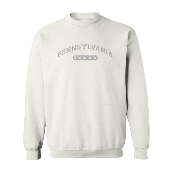 Harrisbug Pennsylvania, Text Men Sweatshirt, Male 4X-Large