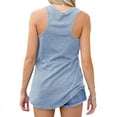 thumbnail image 2 of Casual Sleeveless Racerback Tops with Pocket Women's Basic V-Neck Tank Tops, 2 of 3