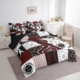 thumbnail image 2 of Erosebridal Sport Baseball Plaid Twin Bedding Sets 7-Piece for Kids Boys,Ball Gamer Bedding Comforter Set for Teens,Black Reversible,Ultra Soft Home Decor, 2 of 6