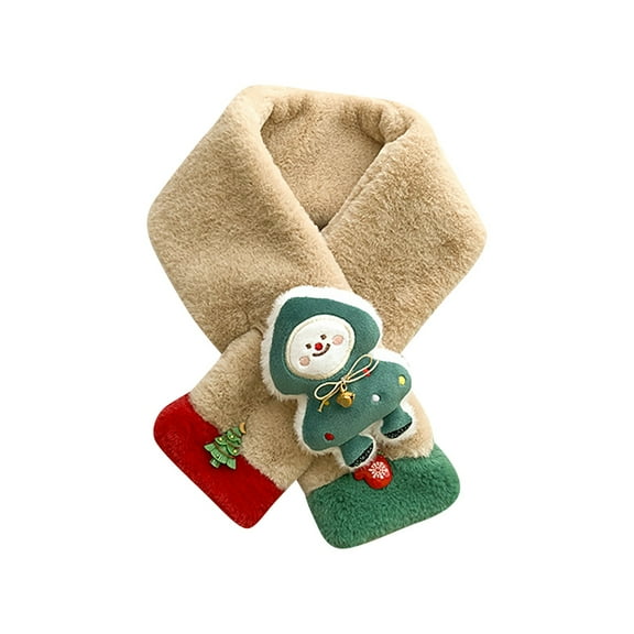 Winter Christmas Plush Shawl Scarf Christmas Ornaments For Children