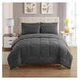 thumbnail image 2 of KriKac 7 Piece Comforter Set Bag Solid Color All Season Soft Down Alternative Blanket & Luxurious Microfiber Bed Sheets, Gray, Full, 2 of 7