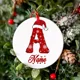 thumbnail image 5 of Adorno navideño personalizado con nombre personalizado, accesorio para fotos, adorno de cerámica para fiesta familiar navideña, recuerdo navideño, adornos colgantes, 5 of 5