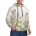 thumbnail image 2 of Lsque Herbs and Wildflowers Pattern Casual Men's Hoodie,Hooded Sweatshirt with Kangaroo Pocket,Pullover Hoodie-XX-Large, 2 of 7