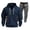 01# Navy, variant on HKYNLAG Men's Tracksuit 2 Piece Half Zip Hoodie Athletic Jogging Sweatsuits for Men Casual Sports Long Sleeve Pullover Suit Set Black M