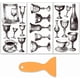 thumbnail image 1 of Juego de 3 calcomanías para muebles y manualidades con diseño de copas de vino (6 x 12 pulgadas, blanco y negro). Incluye 1 espátula., 1 of 9