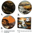 thumbnail image 3 of Designart "Countryside River Bend Collage I" Landscapes Canvas Art Print, 3 of 5