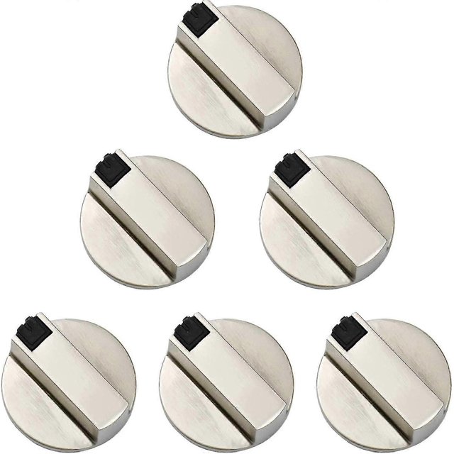 6 Pieces Hob Knob, Universal 6 mm Knobs for Control Switch for Kitchen Cooker Gas Stove Cooking OvenAM