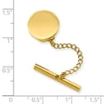 thumbnail image 2 of Gold Round Engravable Tie Tac Chain Lapel Pin Bar, 2 of 6