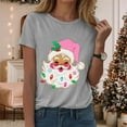 thumbnail image 2 of Duqingm Christmas Shirts Christmas Santa T Shirts for Women, Xmas Tree Balls Star Cup Short Sleeve Casual Tees Tops Funny Light Gray,S, 2 of 6