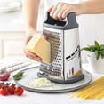thumbnail image 4 of 4-sided stainless steel grater - Kitchen grater for coarse and fine grating, for fruits, vegetables, carrots, 4 of 5