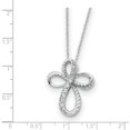 thumbnail image 2 of Collier Croix 18 Pouces en Argent Sterling et CZ, 2 of 3