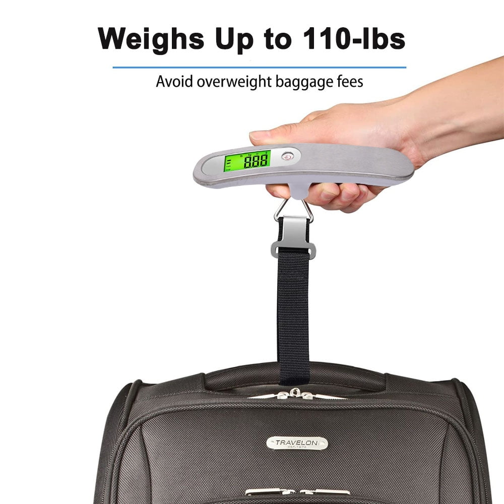  BAGAIL Digital Luggage Scale, Hanging Baggage Scale and Digital  Luggage Scale with Temperature (2 Set) : Clothing, Shoes & Jewelry