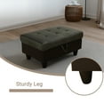 thumbnail image 3 of Flannel and PVC Storage Ottoman for Living Room, 3 of 8