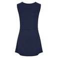 thumbnail image 6 of Qiopertar Women's Summer Casual Long Sleeve Jumpsuit Shorts Pullover Romper Solid Color Comfy Stretchy Breathable Sports Wear Vacation Beach Night Out, Navy M, 6 of 6