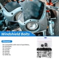 thumbnail image 2 of Tornillos de parabrisas Unique Bargains compatibles con la mayoría de las motos deportivas para Kawasaki, Yamaha, Suzuki, Honda, Ducati, acero inoxidable, goma, tono plateado, 2 of 6