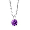 thumbnail image 2 of Gem Stone King 3-Piece Set: 3 Carat Cttw Purple Cubic Zirconia Necklace and Earrings Jewelry Set, 2 of 6