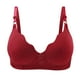 thumbnail image 1 of Gibobby Sujetador sin anillo de para mujer, decoración con estampado de rayas, ropa interior transpirable, sujetador cómodo Brasier deportivo mujer(Rojo,40), 1 of 4