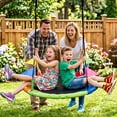 thumbnail image 6 of Heromate 48 inch Multicolor Saucer Swing, Larger Swing for Whole Family, 900lbs Weight Capacity, with Adjustable Hanging Straps, 6 of 7