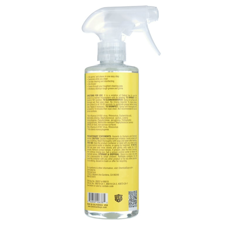 Chemical Guys HyperBan Complete Vehicle AB Disinfectant Cleaner