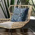 thumbnail image 2 of Amrita Sen Designs CAPL1017FSDS-ZP-16x16 16 x 16 in. Floral Paisley Suede Zippered Pillow with Insert - Blue, Black & White, 2 of 3