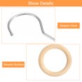 thumbnail image 4 of Unique Bargains 4 Inch Scarf Ring Hanger Wooden Circle Scarf Holder, 10cm Length Hook Silver, 4 of 5