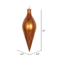 thumbnail image 2 of Vickerman MT198588D 12 in. Copper Glitter Net Finial Ornament, 2 of 2