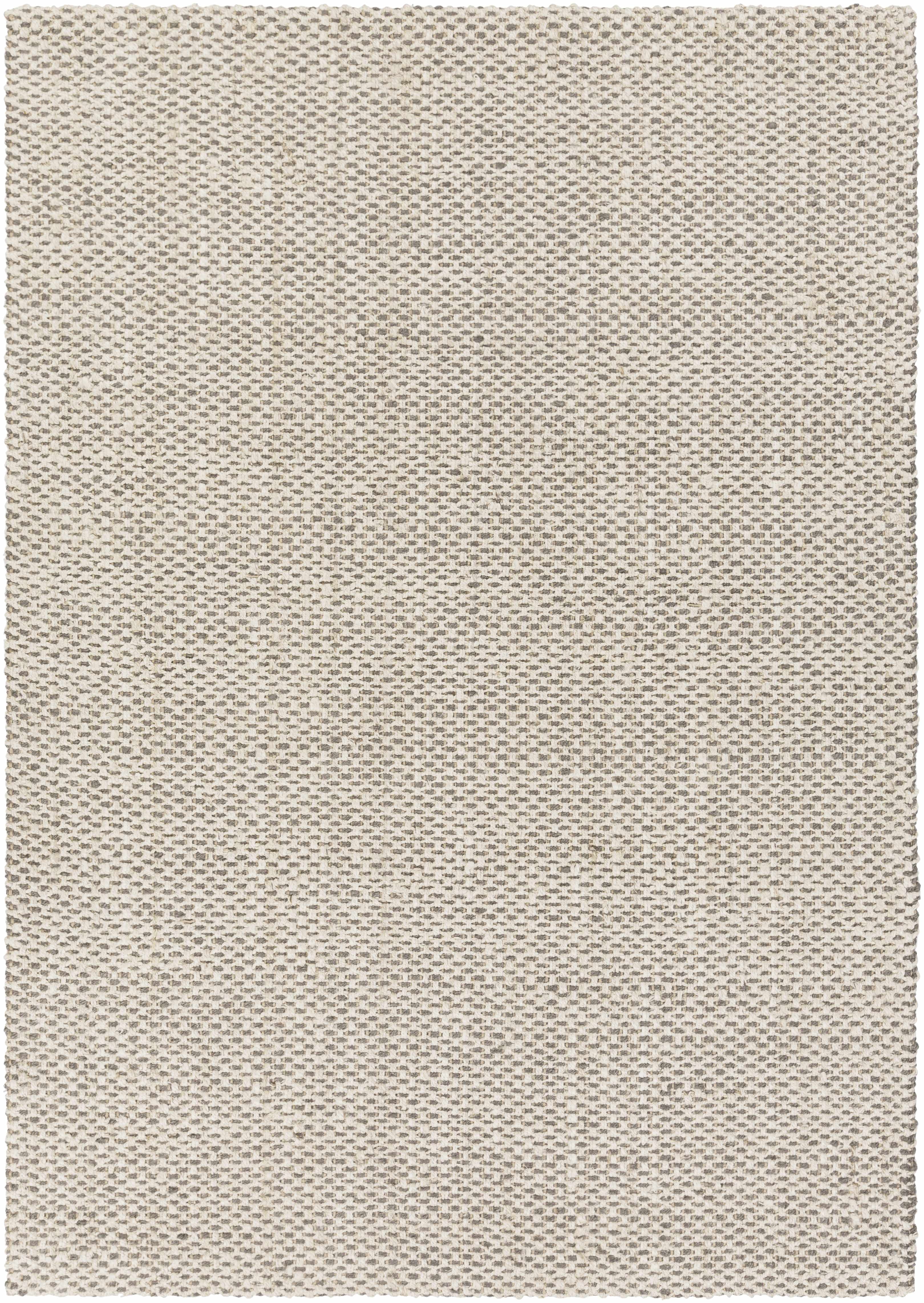 Hauteloom Carrier Jute Living Room, Bedroom Area Rug - Natural Fibers - Charcoal, Ivory - 2' x 3'