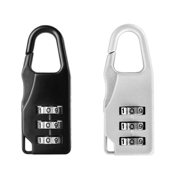 Youkk 2pcs 3 chiffres Combinaison de sécurité par mot de passe alliage Verrouillage valise bagages Coded verrouillage Cabinet Locker Padlock