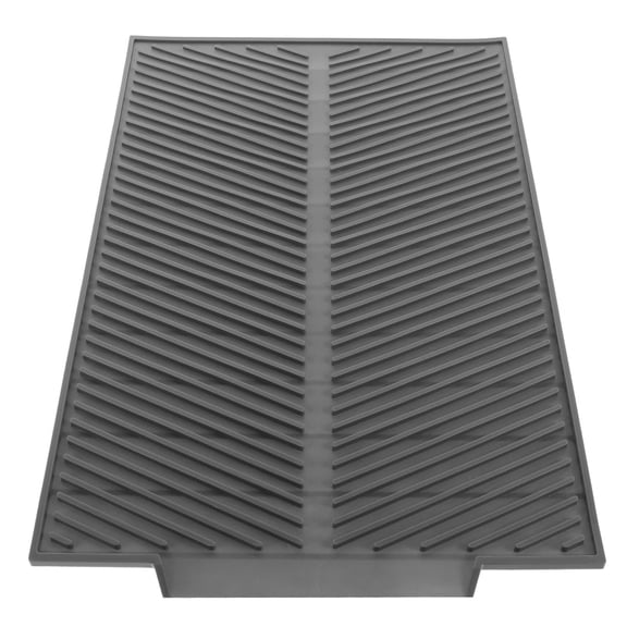 CIMAXIC Kitchen Sink Protector Silicone Mat Grey Non Slip Sink Draining Cushion for Home