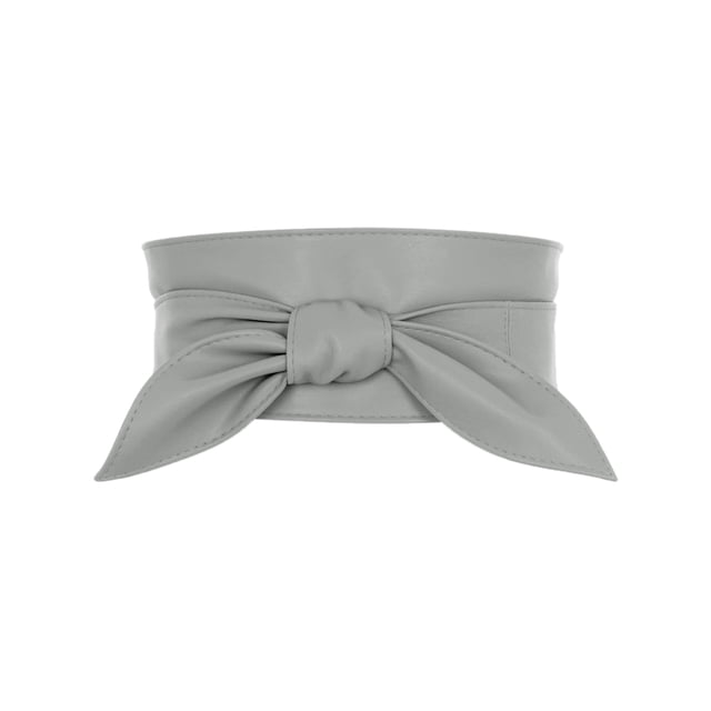 Cinturones Obi para Mujeres Talla Grande INSPIRE CHIC, Cinturón Anudado de Autoajuste, Cinturón Ancho para Vestidos, Gris 37.40-40.16