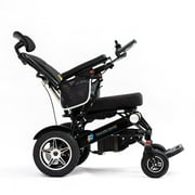 Fold and Travel Manual Recline Electric Wheelchair Lightweight Foldable Power Wheelchair