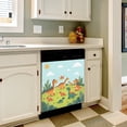 thumbnail image 3 of Cute Dinos in Sunny Field Dishwasher Magnet Cover Decorative Sticker for Home Cabinet Kitchen 23" x26", 3 of 5