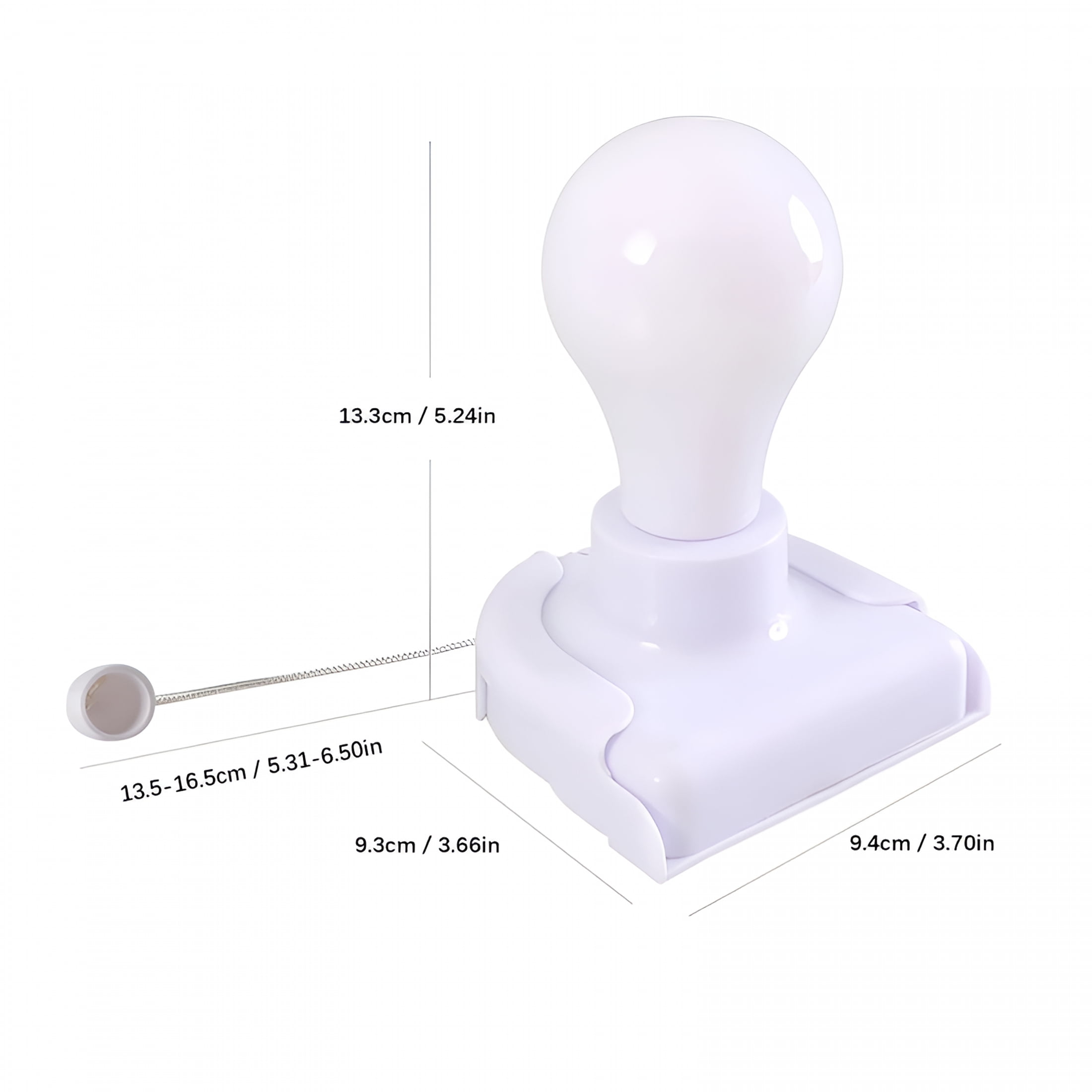 HIBIBUD Stick-Up Battery Operated Light Bulb,Battery Powered Wireless Smart Closet Light Bulb,Self Adhesive Wall Mounted Light Fixture with Pull Chain for Cabinet Bedroom Living Room Kitchen 4Pcs
