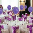 thumbnail image 2 of Prextex 75 Purple Party Balloons 12 Inch Purple Balloons with Matching Color Ribbon for Purple Theme Party Decoration, Weddings, Baby Shower, Birthday Parties Supplies or Arch Décor - Helium Quality, 2 of 6