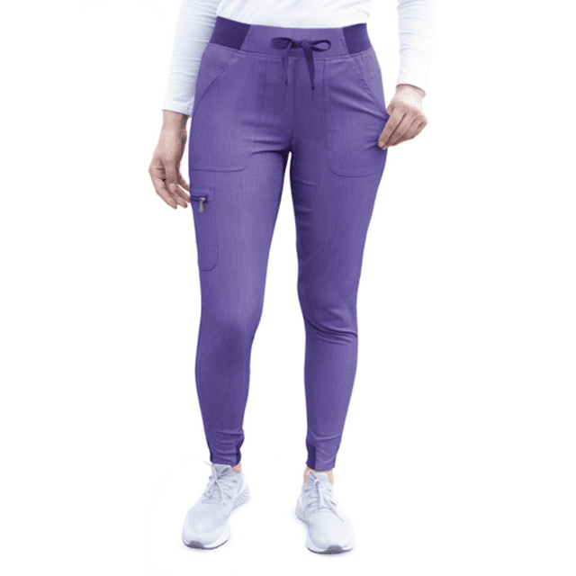 Adar Pro Heather Scrubs pour Femmes - Pantalon de Yoga Jogger Ultime