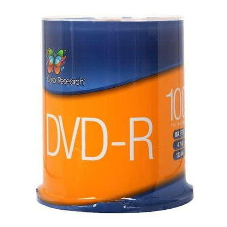 COLOR RESEARCH 100 Pack DVD-R Blank Media - 16X Speed, 4.7 GB - C18-42002