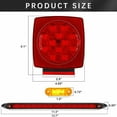 thumbnail image 2 of FNNMNNR Trailer Lights 12V LED Light Kit IP68 Waterproof Submersible Rear Tail Light for Car  Boat RV  Marine  Camper  Trucks  Tractors, 2 of 8