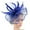 Dark blue, variant on hair accessories for women Women Hat Headwear Church Feather Clip Fascinators Hat Wedding Party Cap For hair bands for women's hair Black + One size